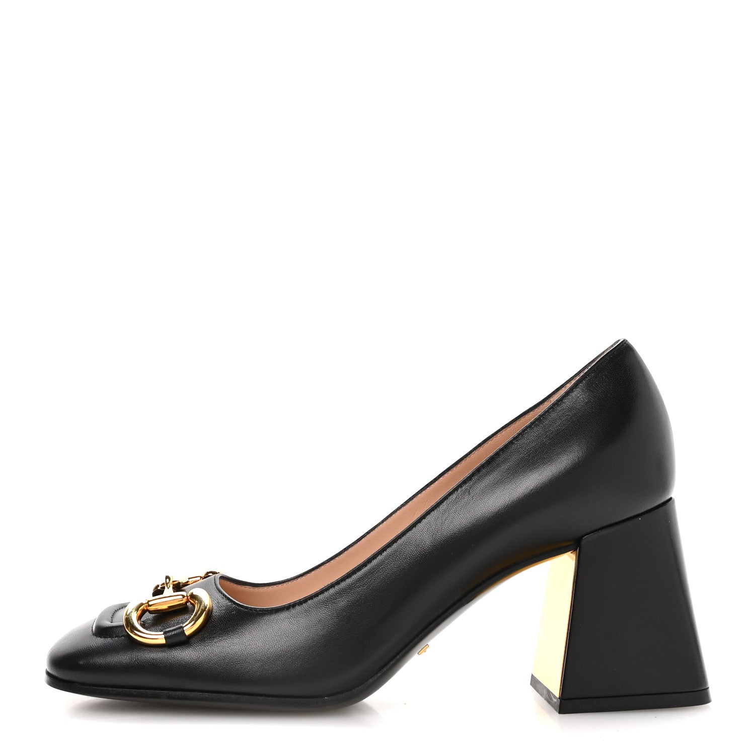 Gucci Malaga Kid Horsebit 75mm Pumps 38.5 Black