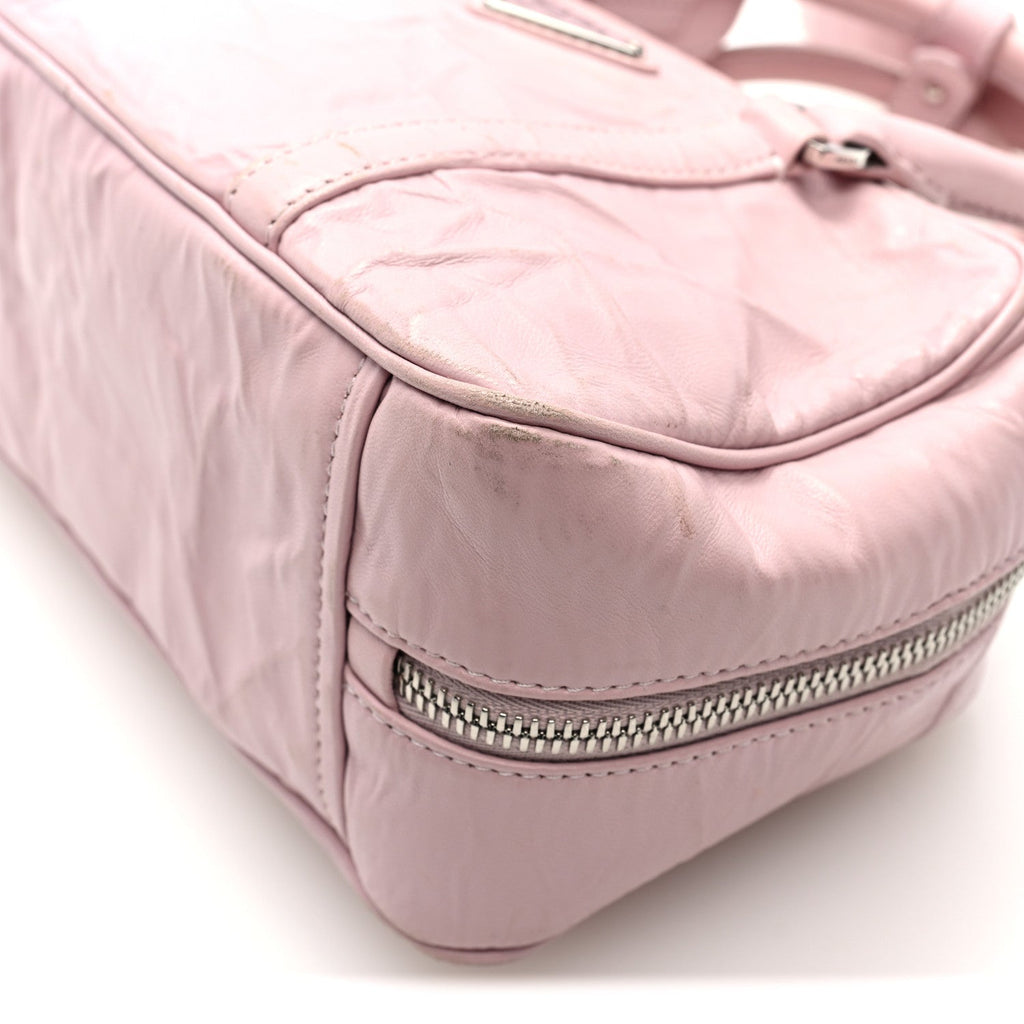 Prada Nappa Antique Small Re-Edition 2001 Two Handle Crossbody Bag Alabastro