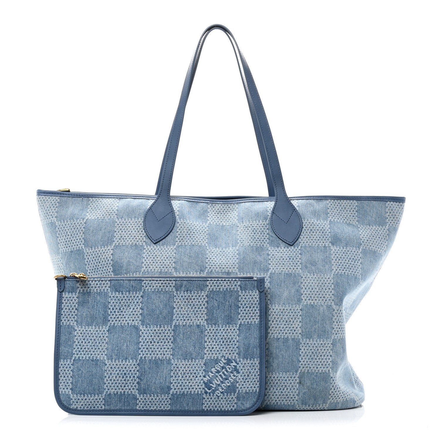 Louis Vuitton Damier Denim 3D Nevereverfull Denim Blue
