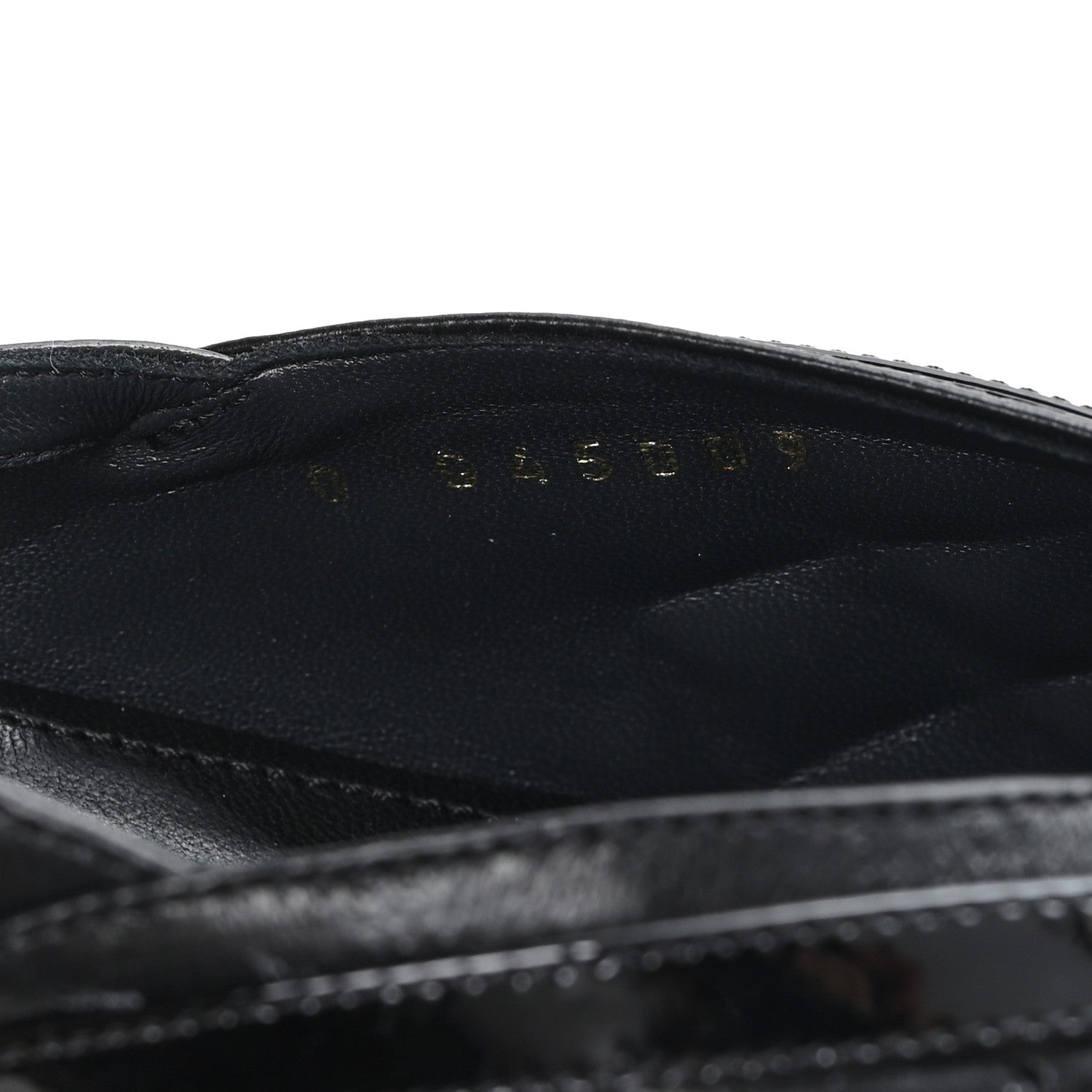 Lambskin Patent Quilted CC Platform Sandals 39.5 Black