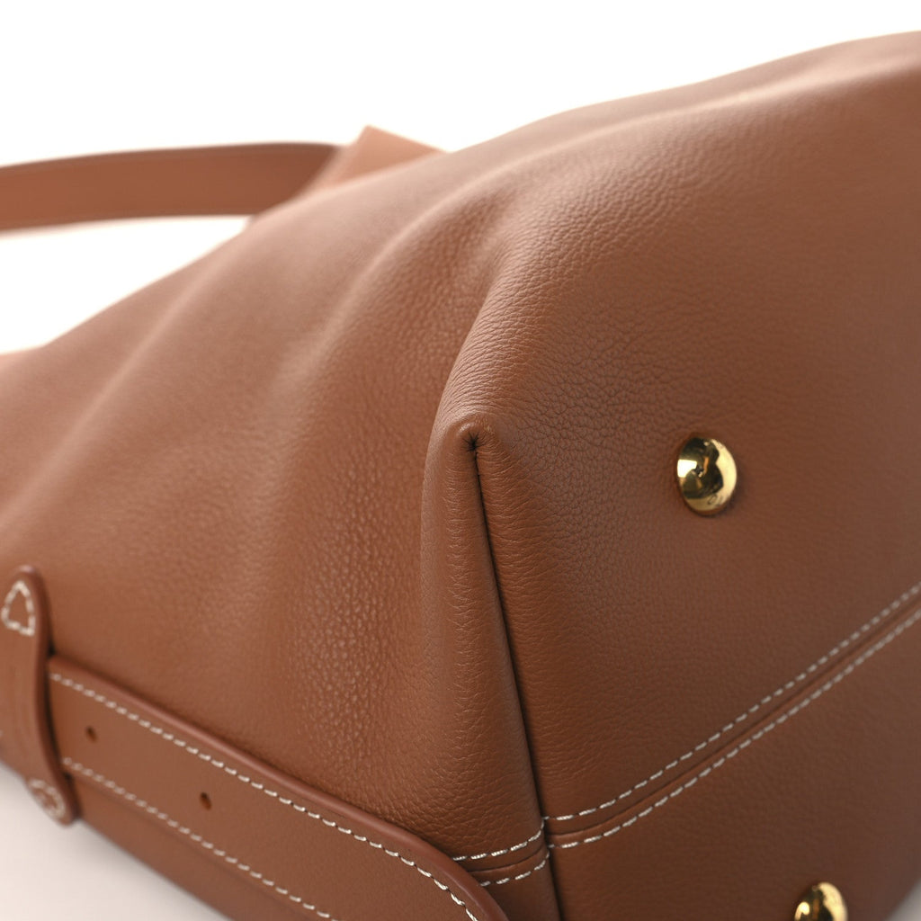 Louis Vuitton Grained Calfskin Low Key Hobo MM Cognac