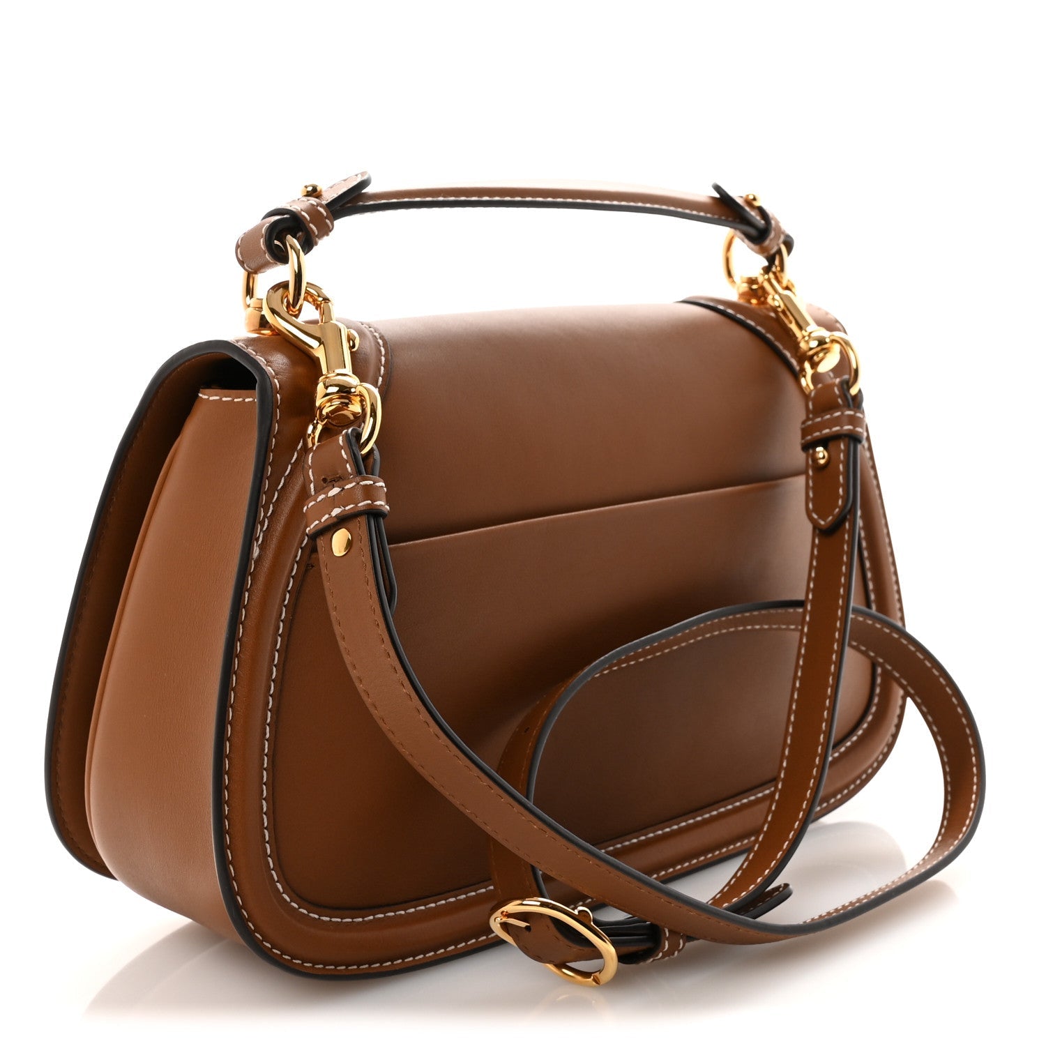 Gucci Calfskin Large Blondie Top Handle Flap Bag Sundial