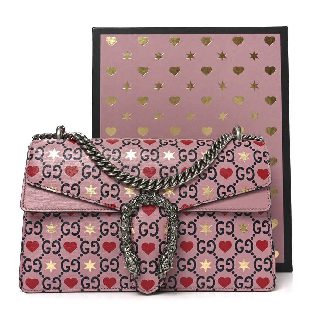 Gucci Calfskin Valentine's Day Exclusive Small Dionysus Bag Pink