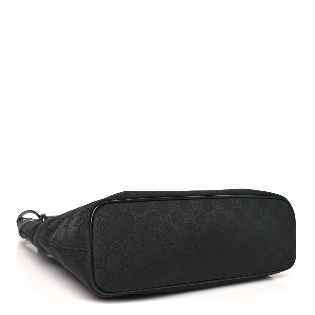 Gucci Nylon Monogram Small Hobo Black
