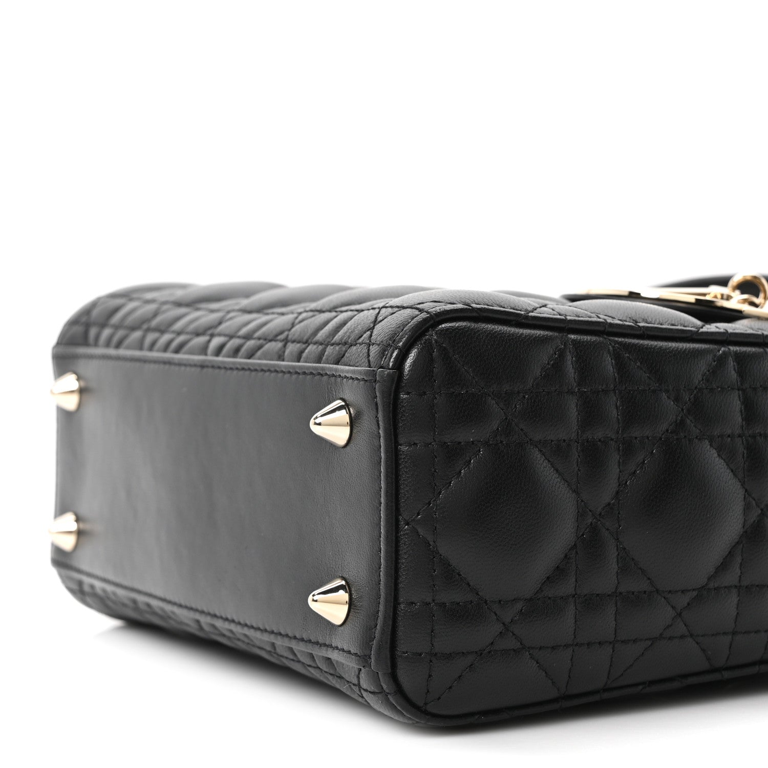 Christian Dior Lambskin Cannage Small My ABCDior Lady Dior Black