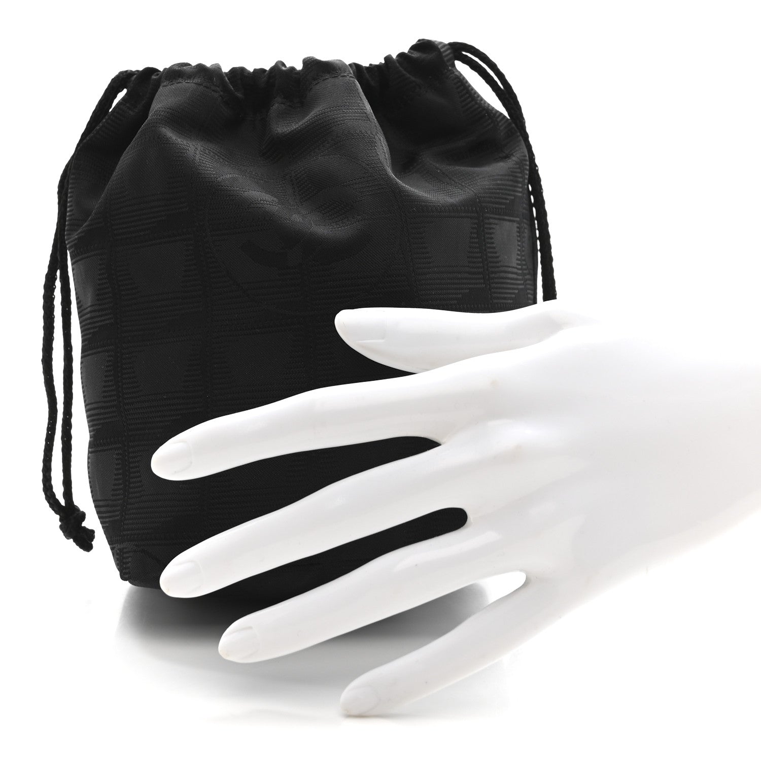 Chanel Nylon Travel Drawstring Bag Black