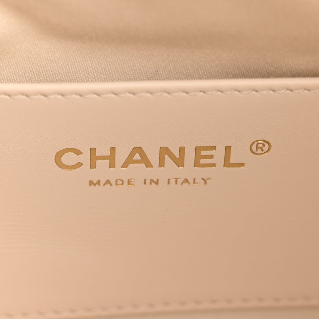 Chanel Caviar Quilted Mini Chanel 25 Handbag White