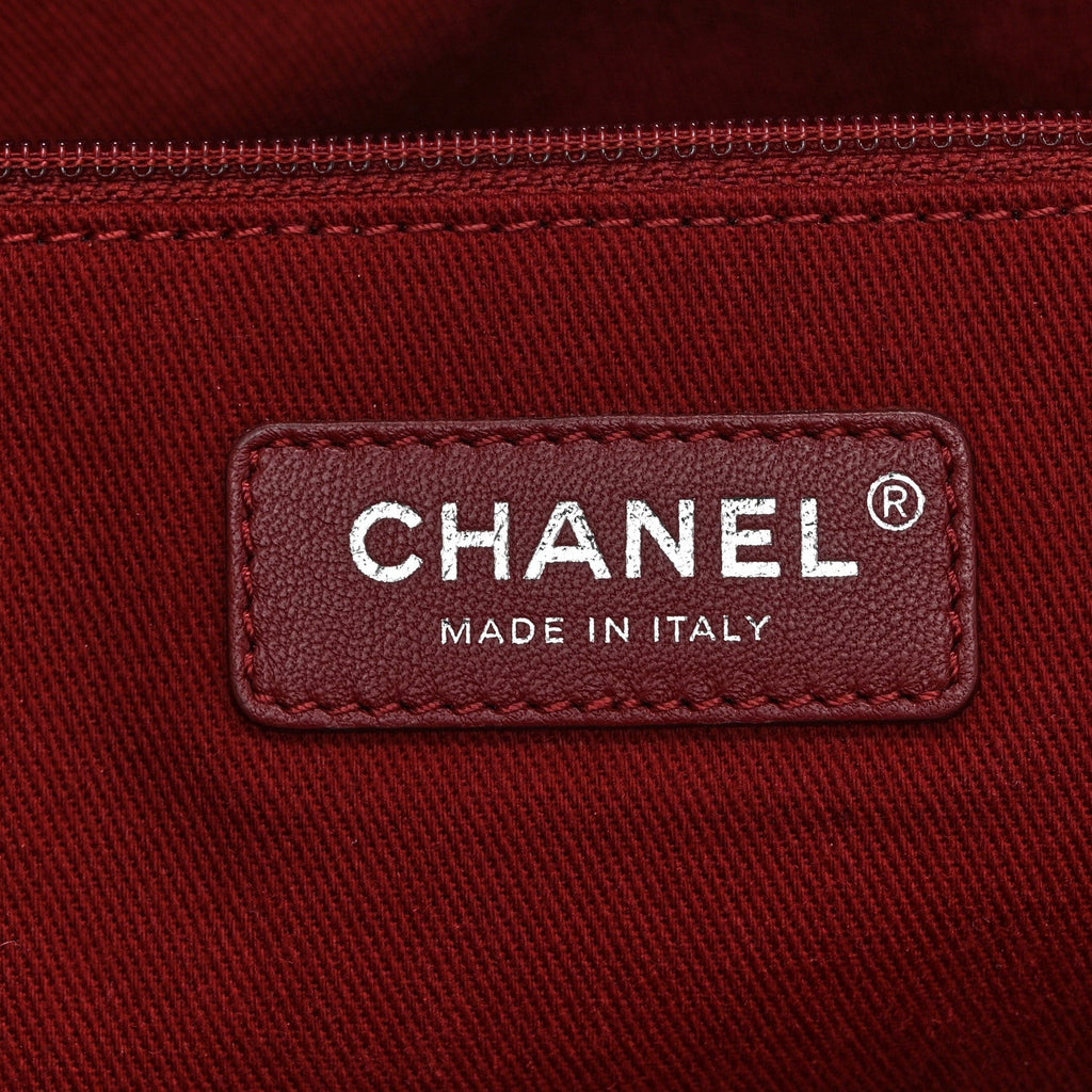 Chanel Canvas Small Deauville Tote Red