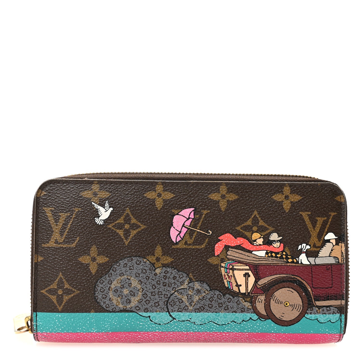 Louis Vuitton Monogram 2015 Christmas Animation Zippy Wallet Hibiscus