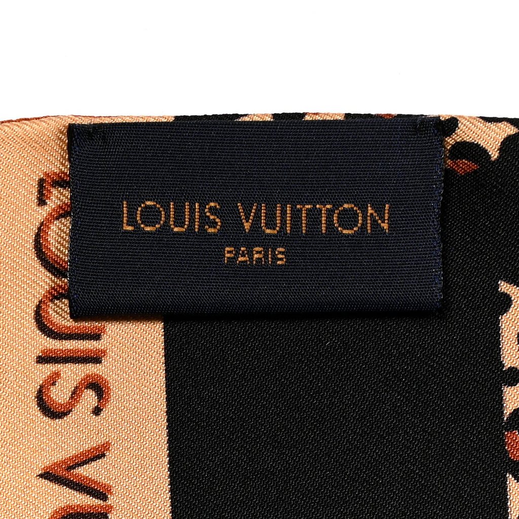 Louis Vuitton Silk Monogram Wild At Heart Bandeau Black