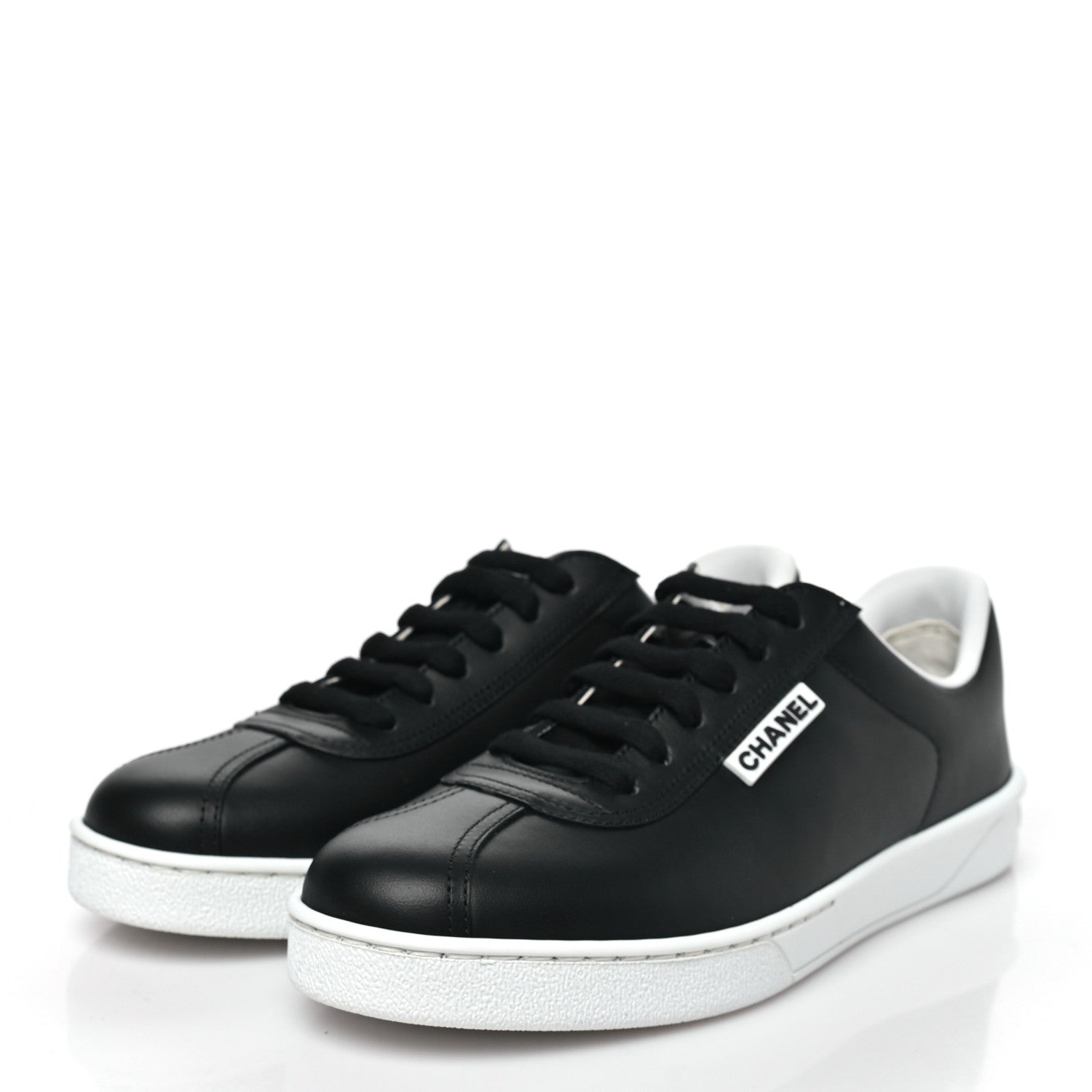 Calfskin CC Womens Sneakers 36.5 Black