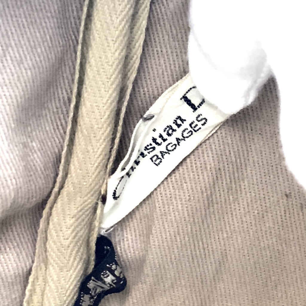 CHRISTIAN DIOR  Brown Embossed Logo Monogram Boston Bag