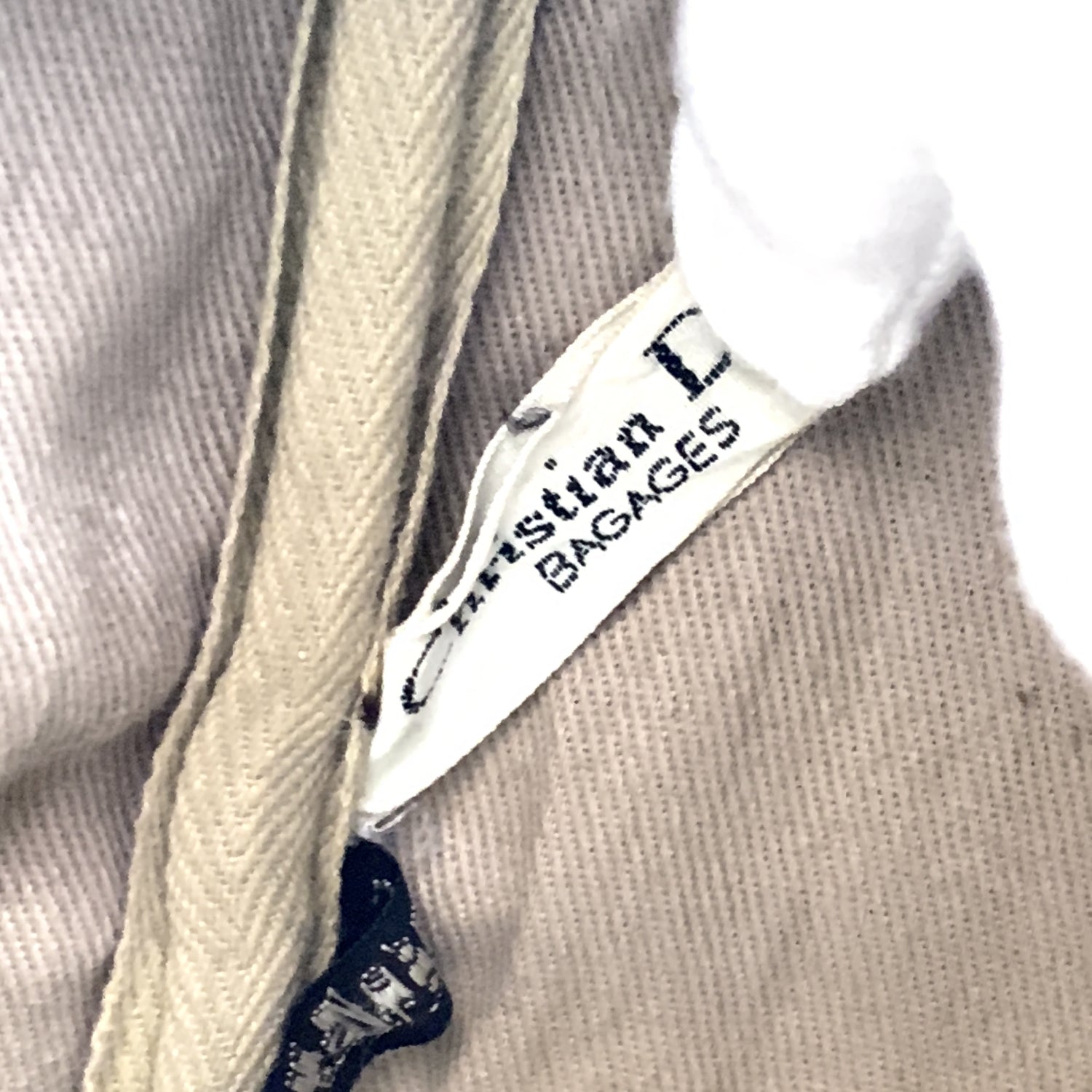 CHRISTIAN DIOR  Brown Embossed Logo Monogram Boston Bag