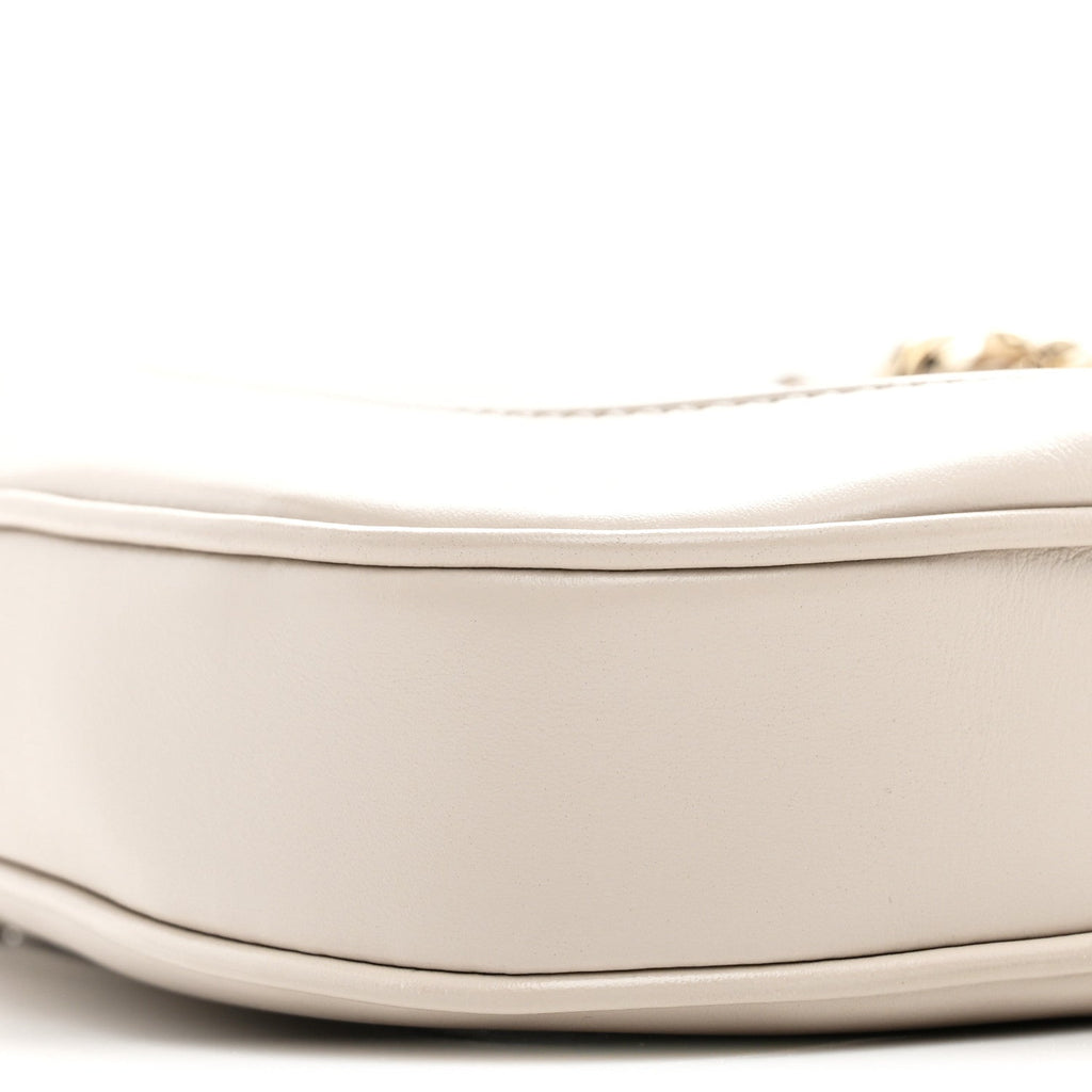 Gucci Ancora Calfskin Web Small Jackie Shoulder Bag Light Grey