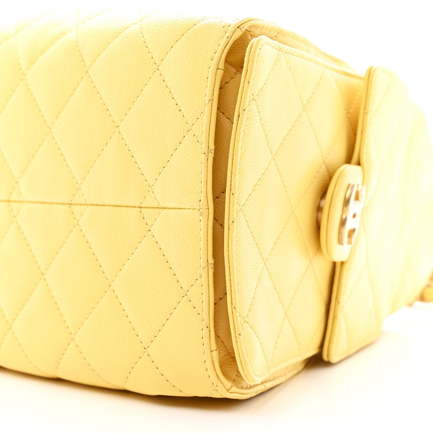 Chanel Caviar Quilted Small Chanel 25 Handbag Light Yellow