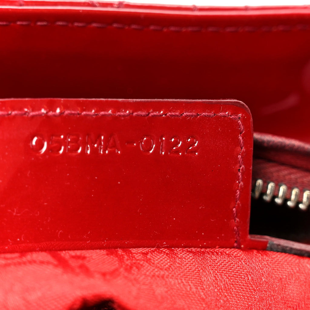 Christian Dior Patent Cannage Medium Lady Dior Red