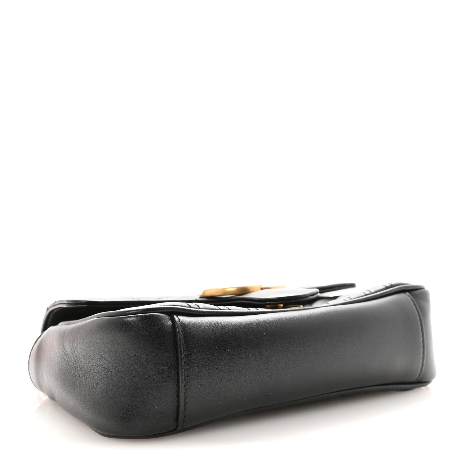 Gucci Calfskin Matelasse Mini GG Marmont Shoulder Bag Black