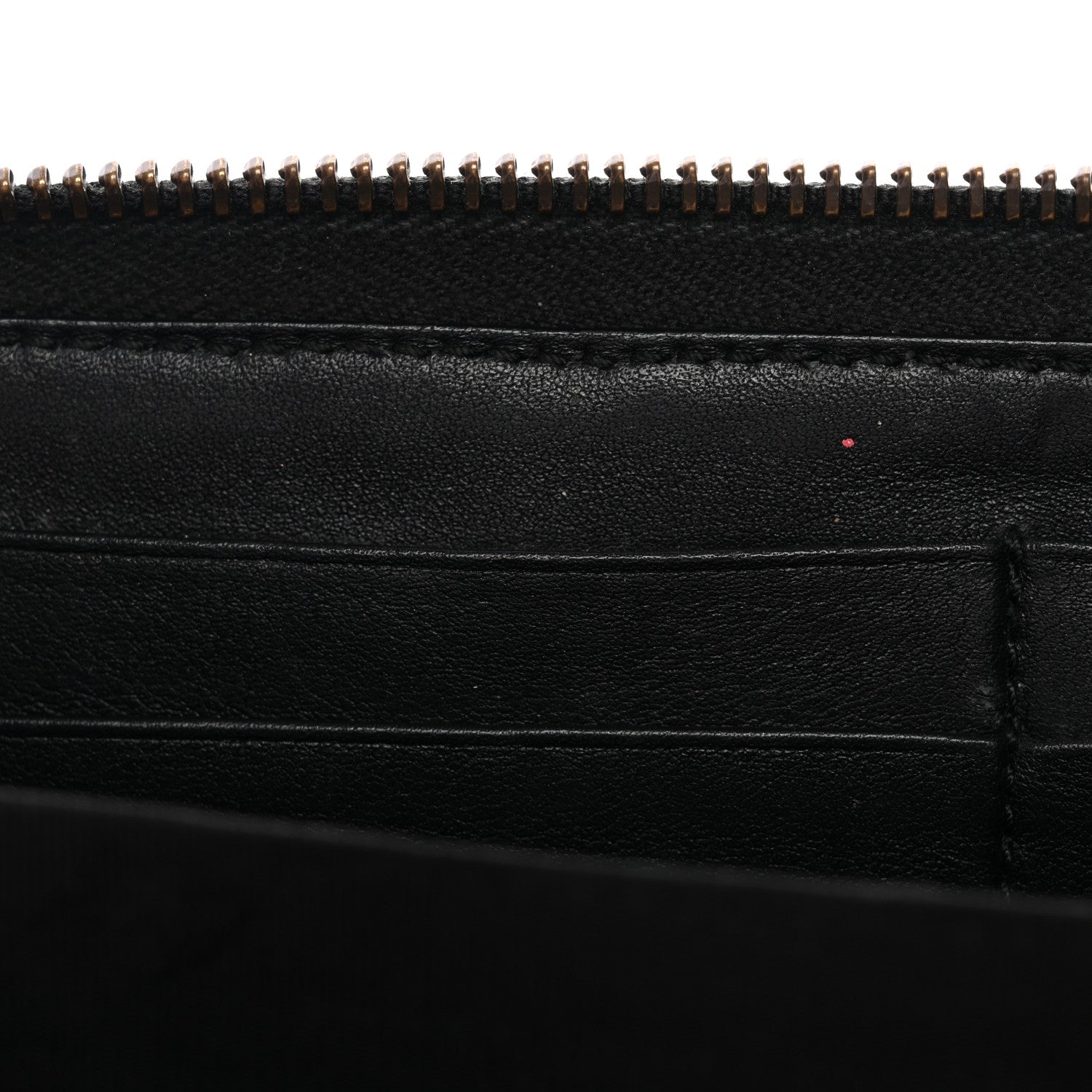 Gucci Calfskin Matelasse GucciGhost GG Marmont Zip Around Wallet Black New Acquamarine