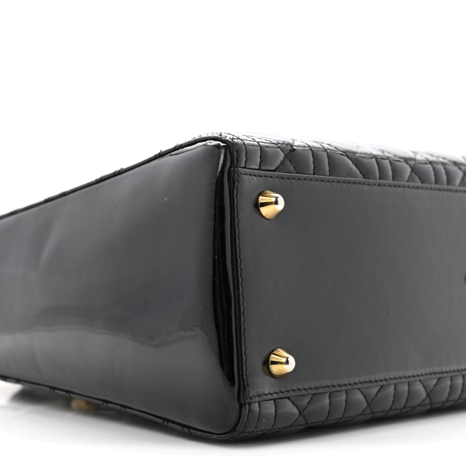 Christian Dior Patent Cannage Large Lady Dior Black