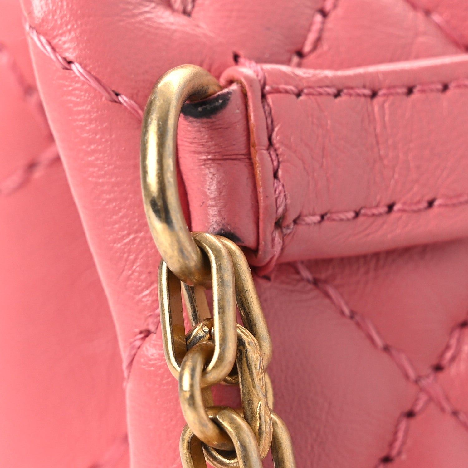 Chanel Aged Calfskin Quilted 2.55 Reissue Flap Belt Bag Pink