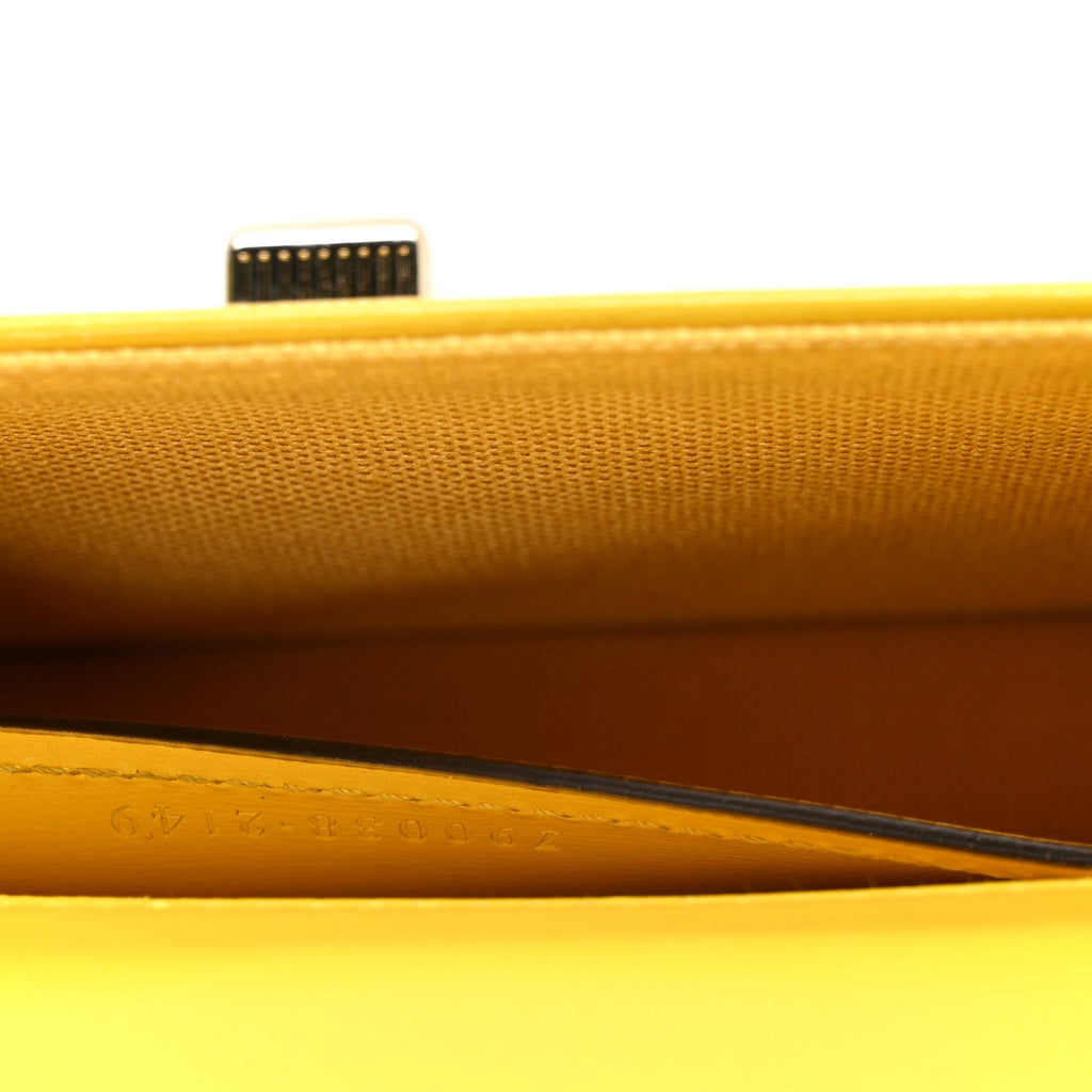Gucci GG Monogram Scratch Lux Calfskin Mini Luce Shoulder Bag Yellow