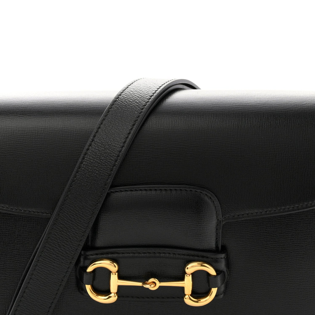 Gucci Azalea Calfskin Horsebit 1955 Shoulder Bag Black