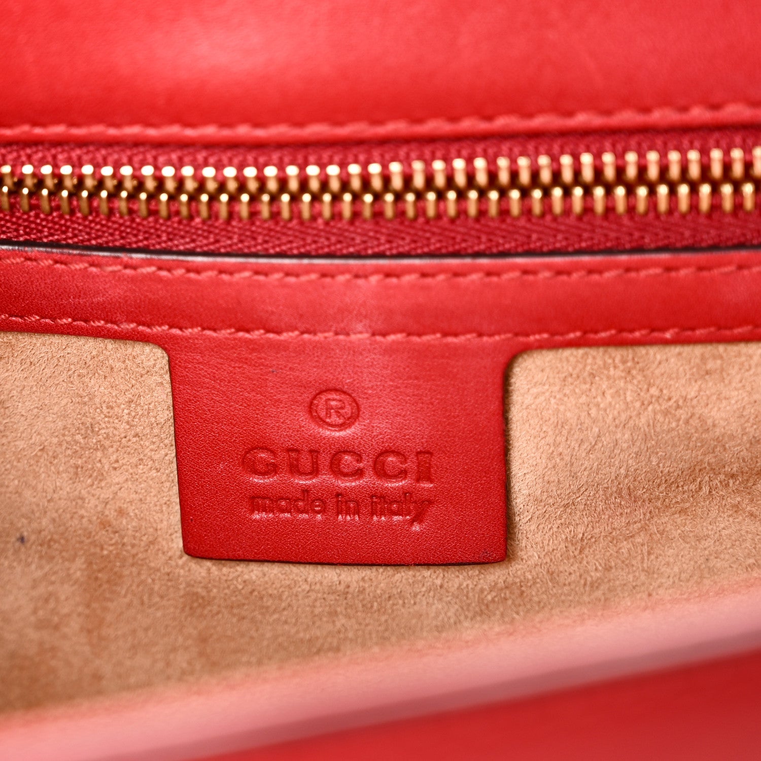 Gucci Calfskin Small Sylvie Shoulder Bag Hibiscus Red