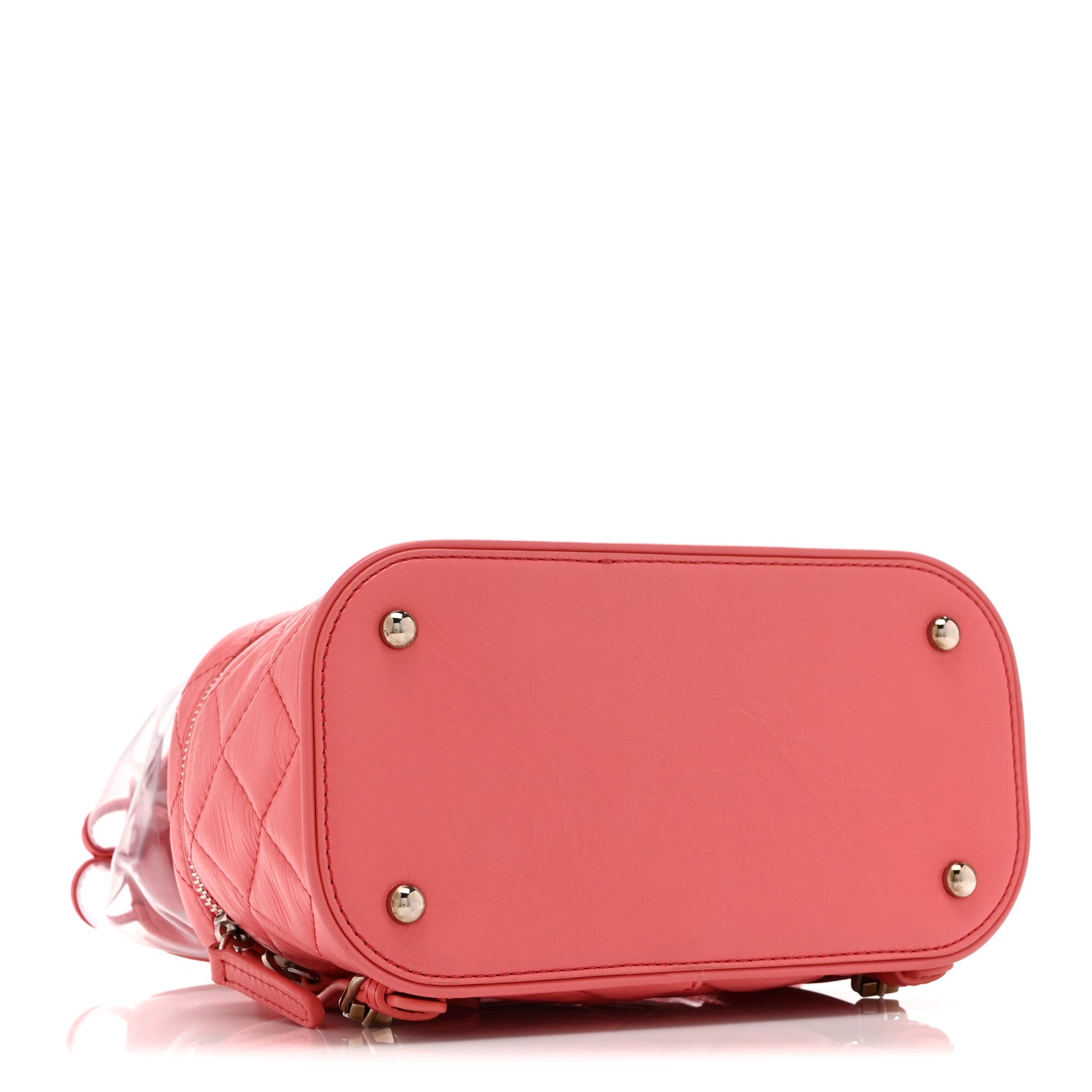 Chanel Crumpled Calfskin PVC Quilted Backpack Pink