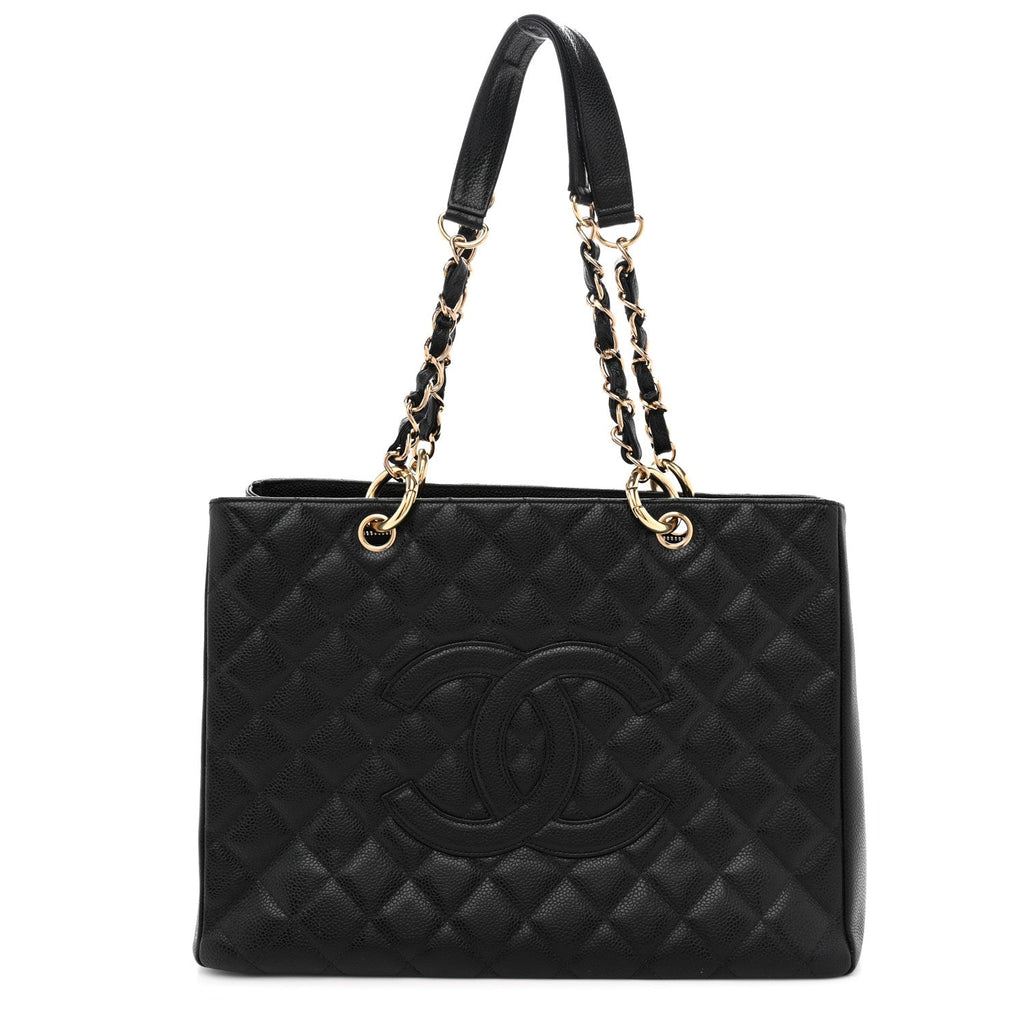 Chanel Caviar Quilted Grand Shopping Tote GST Black