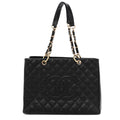 Chanel Caviar Quilted Grand Shopping Tote GST Black