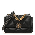 Chanel Lambskin Quilted Medium Chanel 19 Flap Black