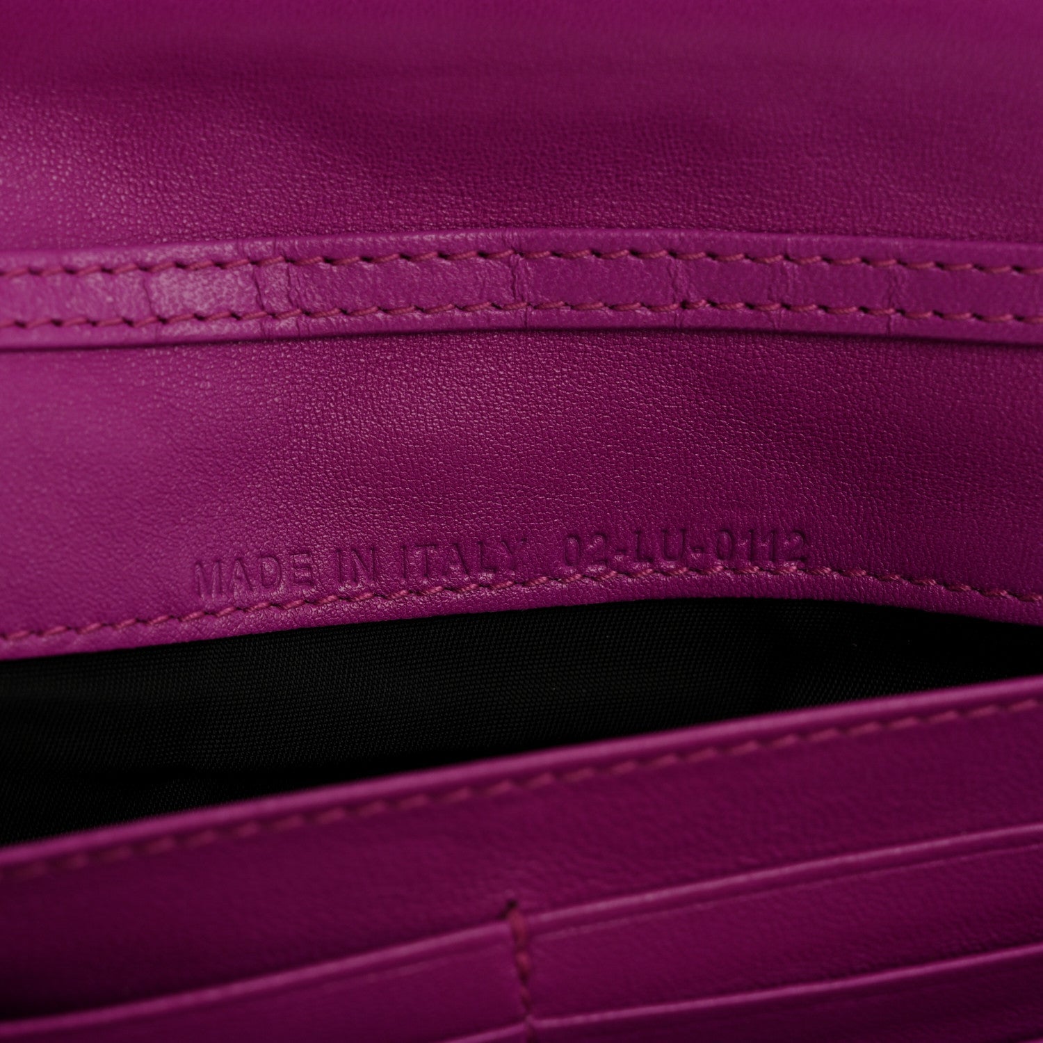 Christian Dior Lambskin Cannage Miss Dior Chain Wallet Dark Pink