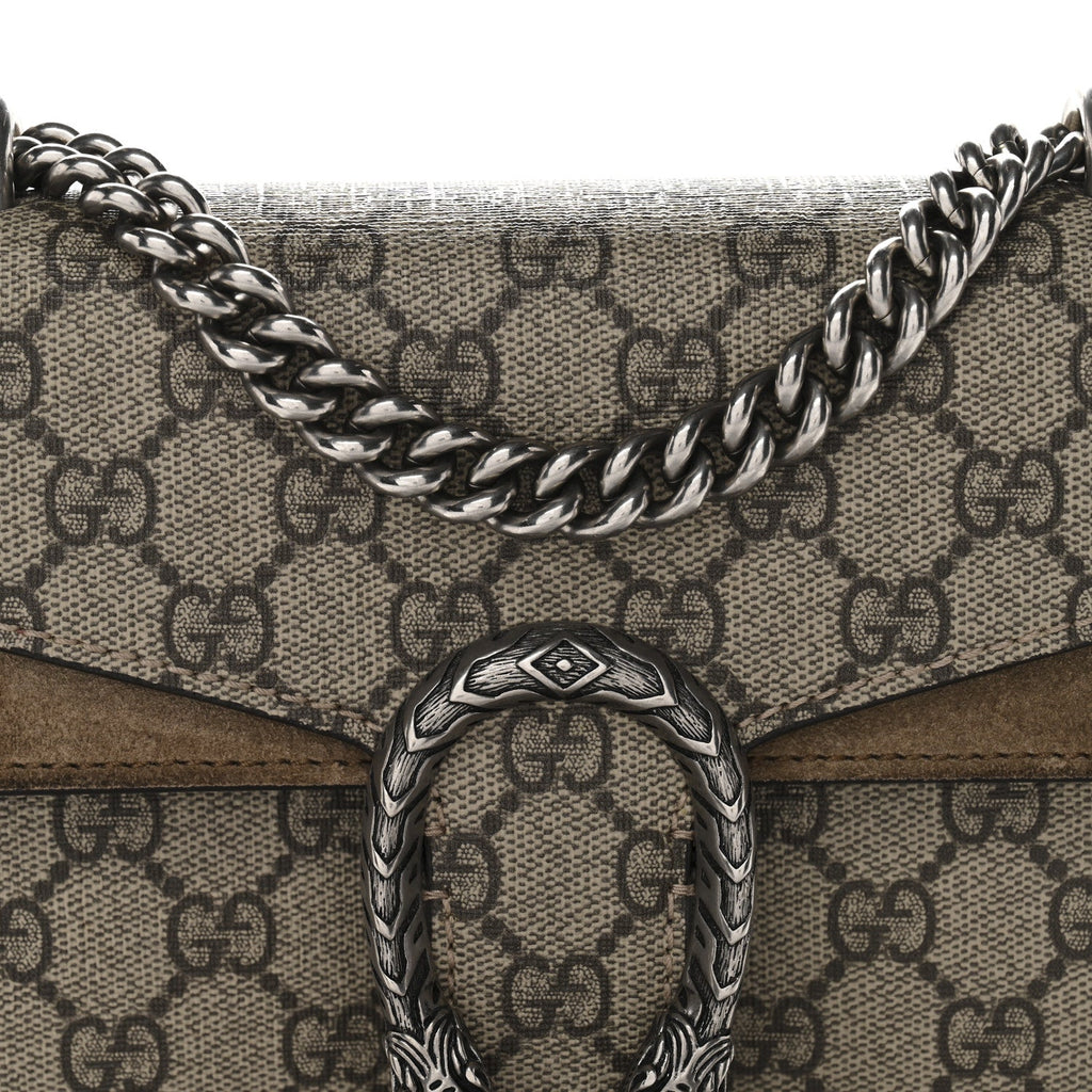 Gucci GG Supreme Monogram Mini Dionysus Shoulder Bag Taupe