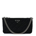 Prada Nylon Tessuto Impuntu Quilted Crossbody Bag Black