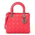 Christian Dior Lambskin Cannage Medium Lady Dior Pink