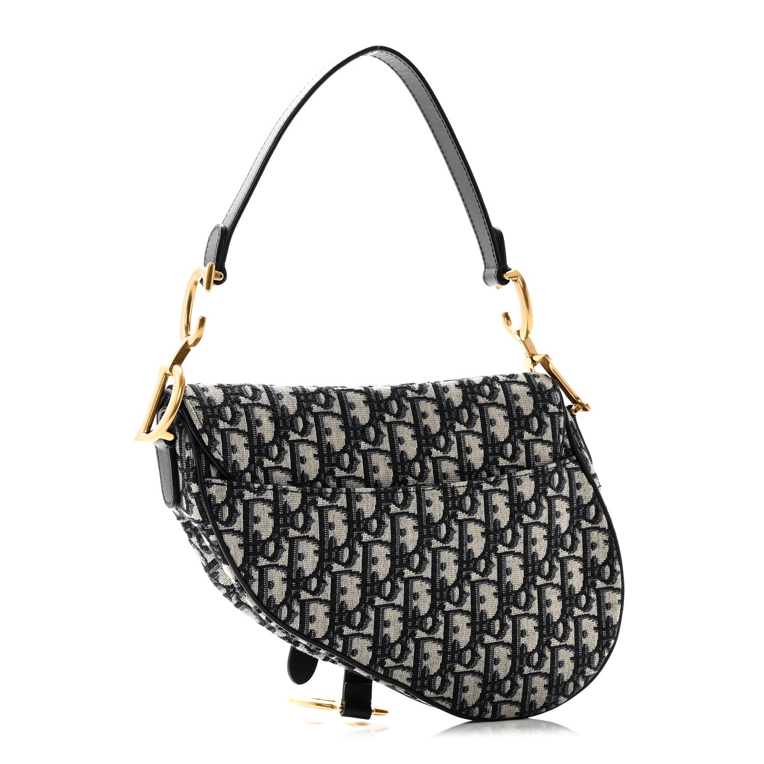 Christian Dior Oblique Saddle Bag Blue