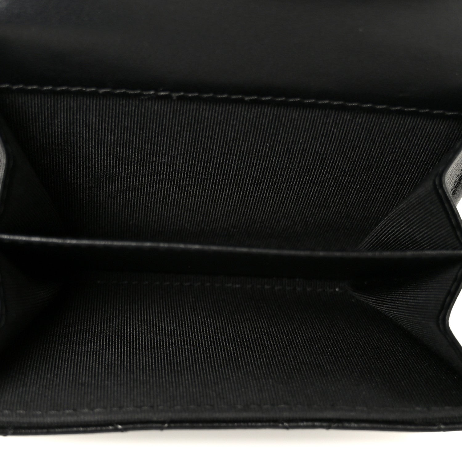 Aged Calfskin Quilted Reissue Flap Card Holder Wallet So Black