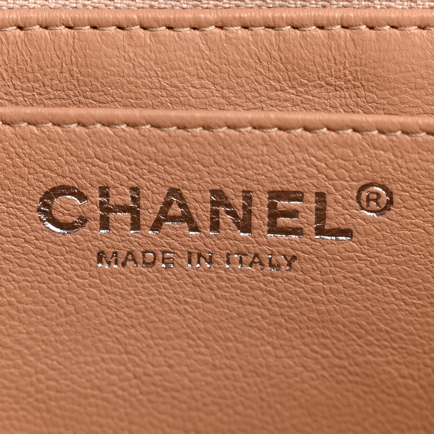 Chanel Caviar Quilted Jumbo Single Flap Dark Beige