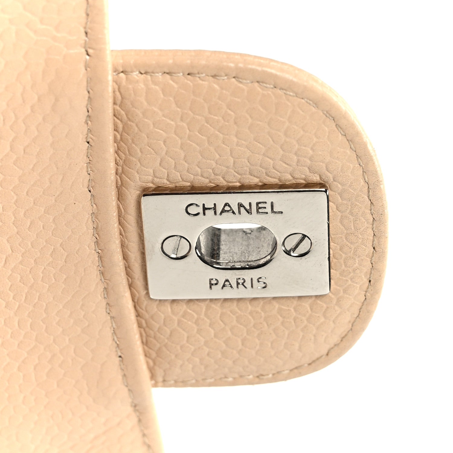 Chanel Caviar Quilted Medium Double Flap Beige