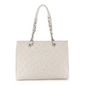 Chanel Caviar Quilted Grand Shopping Tote GST White