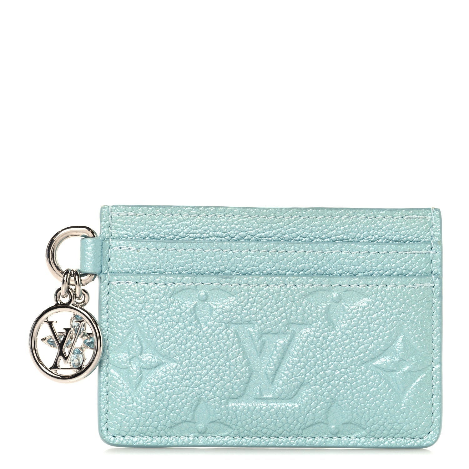 Louis Vuitton Empreinte Monogram LV Charms Card Holder Azur Frost