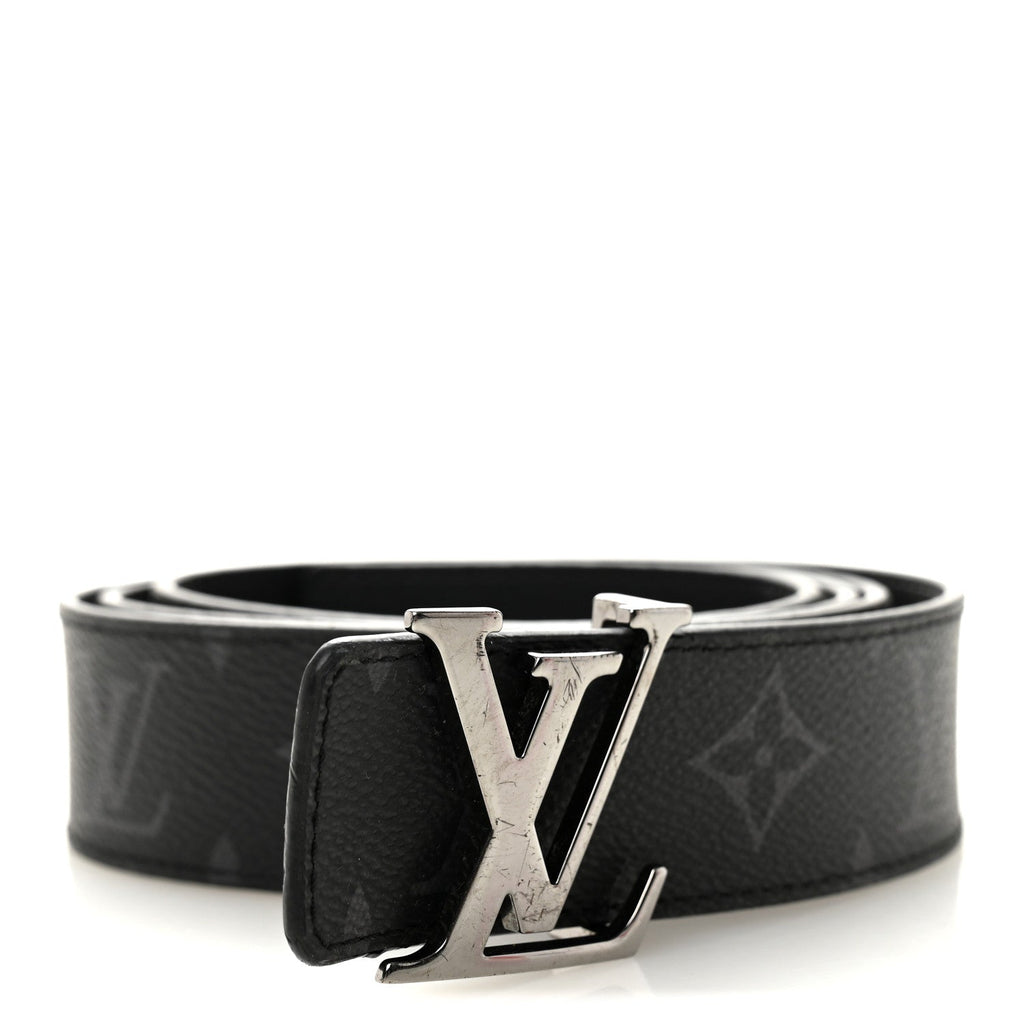 Louis Vuitton Calfskin Monogram Eclipse 35mm LV Initiales Reversible 100 40 Belt