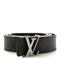 Louis Vuitton Calfskin Monogram Eclipse 35mm LV Initiales Reversible 100 40 Belt