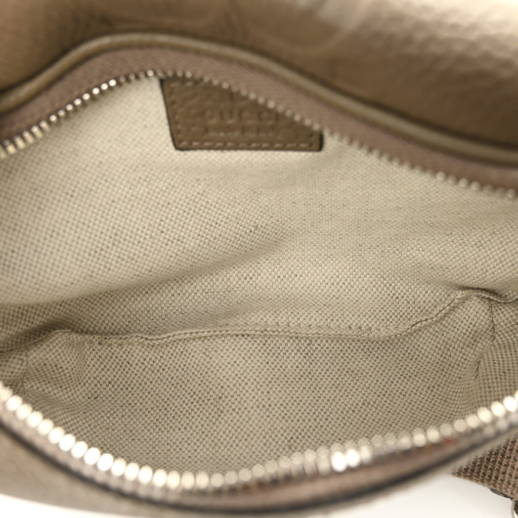 Gucci Piuma Calfskin Jumbo GG Embossed Small Belt Bag Good Taupe
