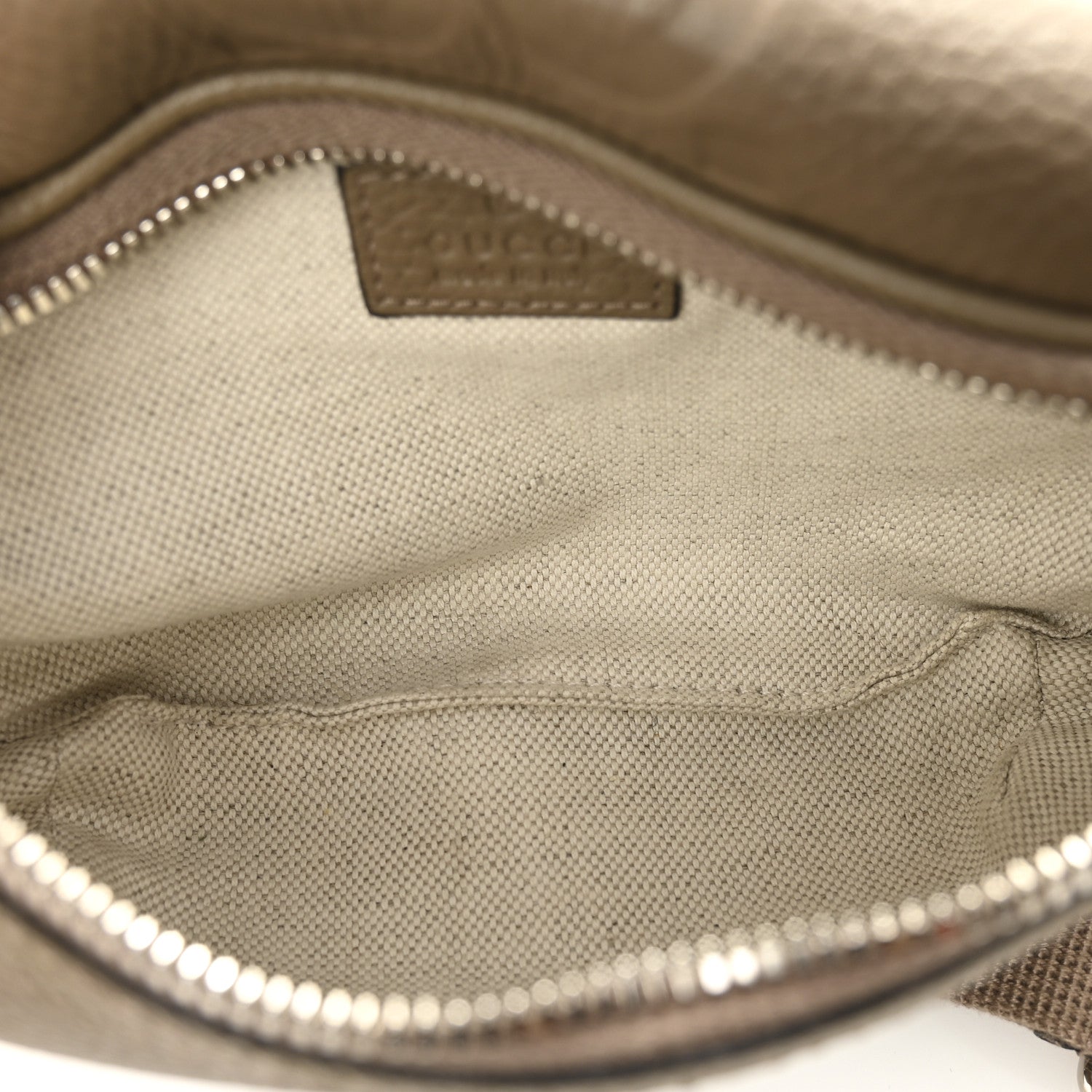 Gucci Piuma Calfskin Jumbo GG Embossed Small Belt Bag Good Taupe