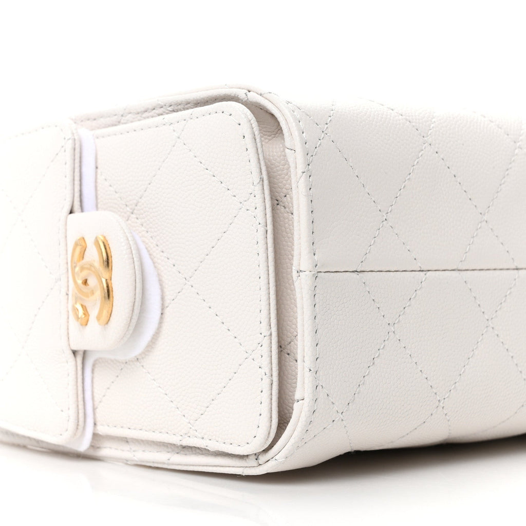 Chanel Caviar Quilted Mini Chanel 25 Handbag White