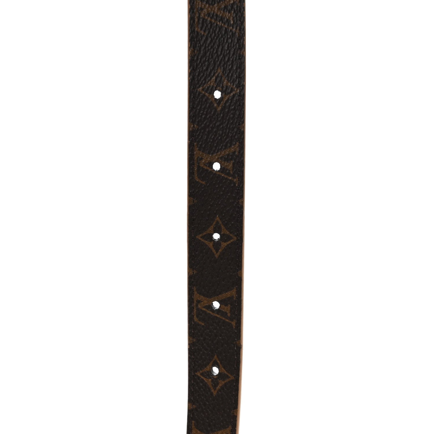 Louis Vuitton Calfskin Monogram 20mm LV Iconic Reversible Belt 75 30 Arizona Beige