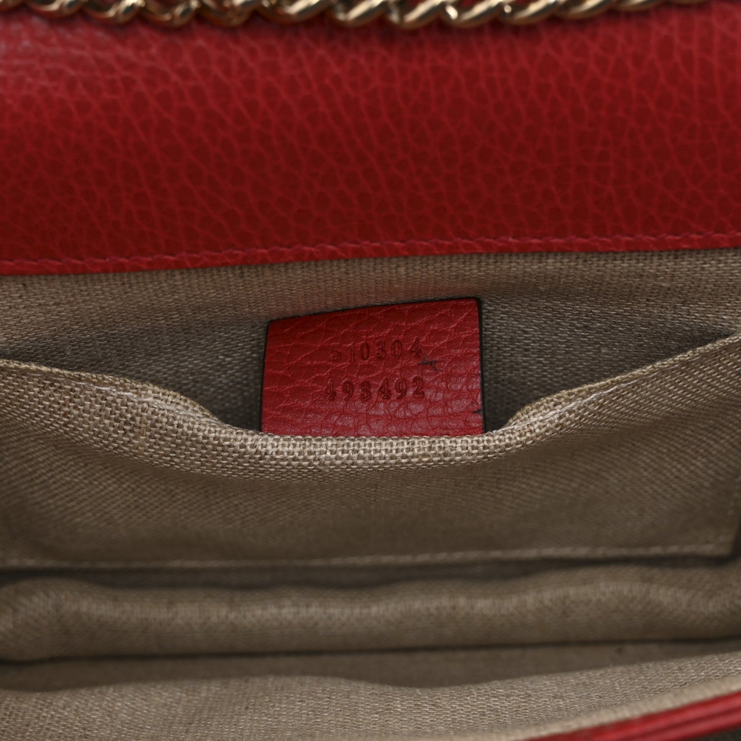 Gucci Dollar Calfskin Small Interlocking G Shoulder Bag Red