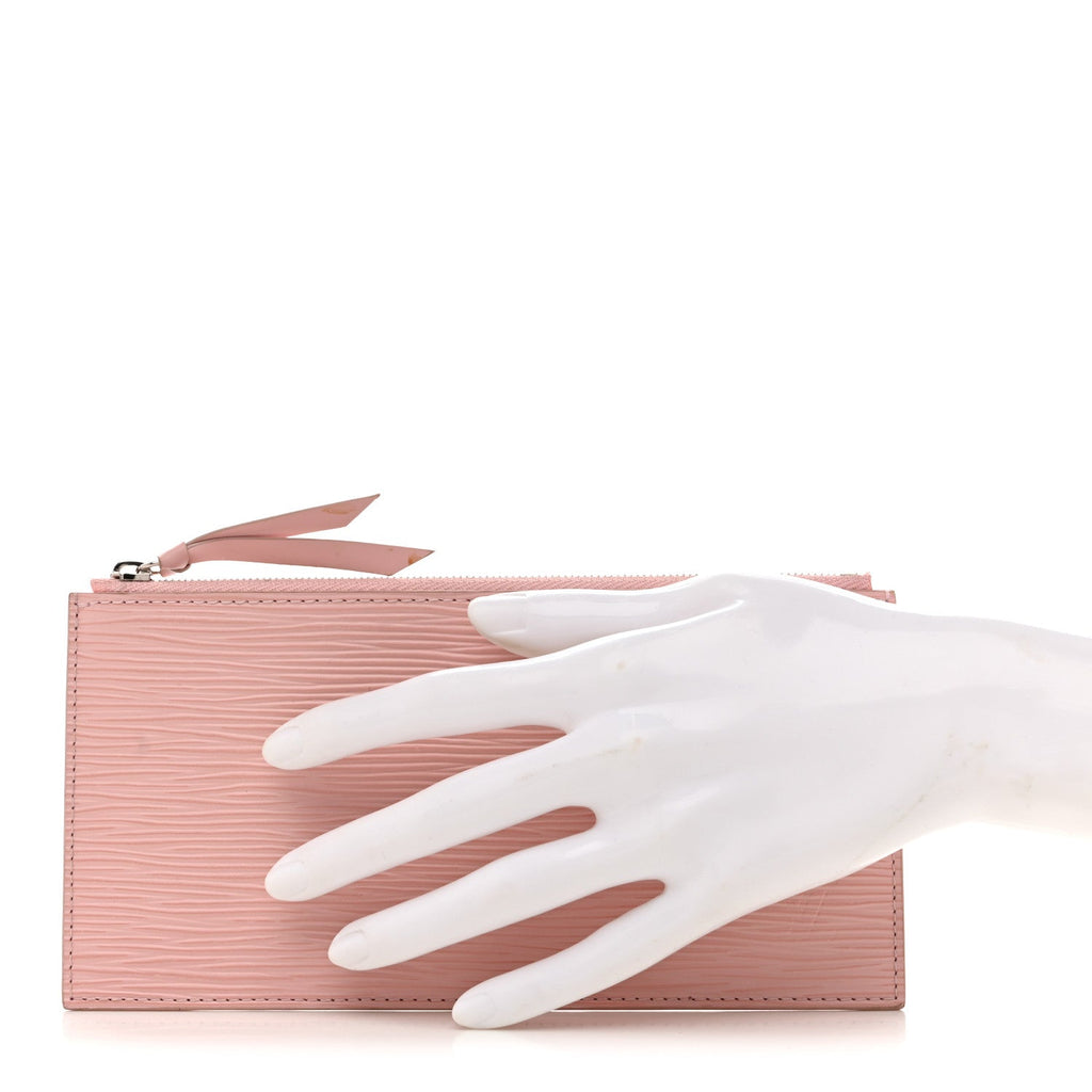 Louis Vuitton Epi Felicie Chain Wallet Zippered Insert Rose Ballerine