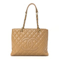 Chanel Caviar Quilted Grand Shopping Tote GST Beige
